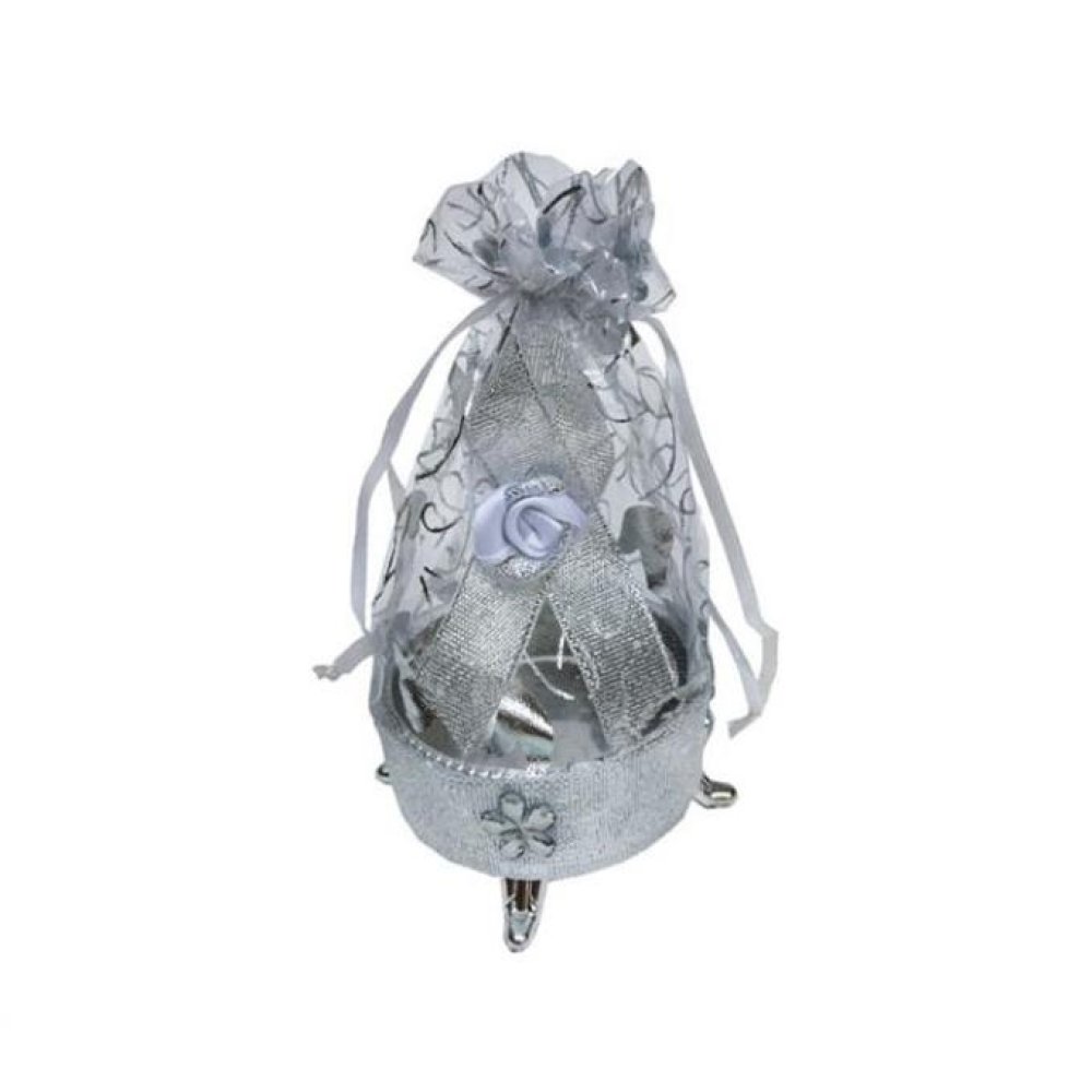 Toptan Kırmızı Altın Gümüş Renk Kına ve Çerezlik Ayaklı Kutu Kese