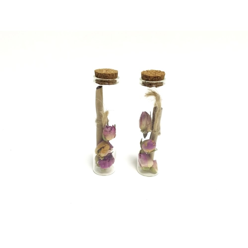 Toptan Kokulu Tomurcuk Güllü Fermanlı Aşk Şişesi