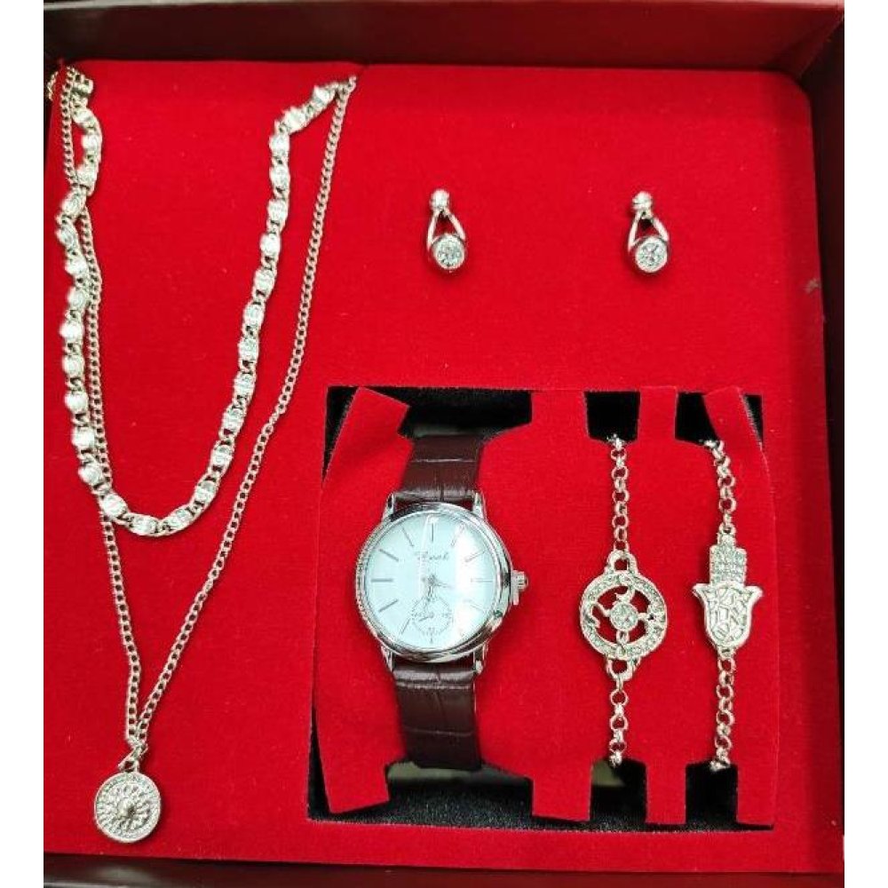 Toptan Kolye Saat Bileklik Küpe Set