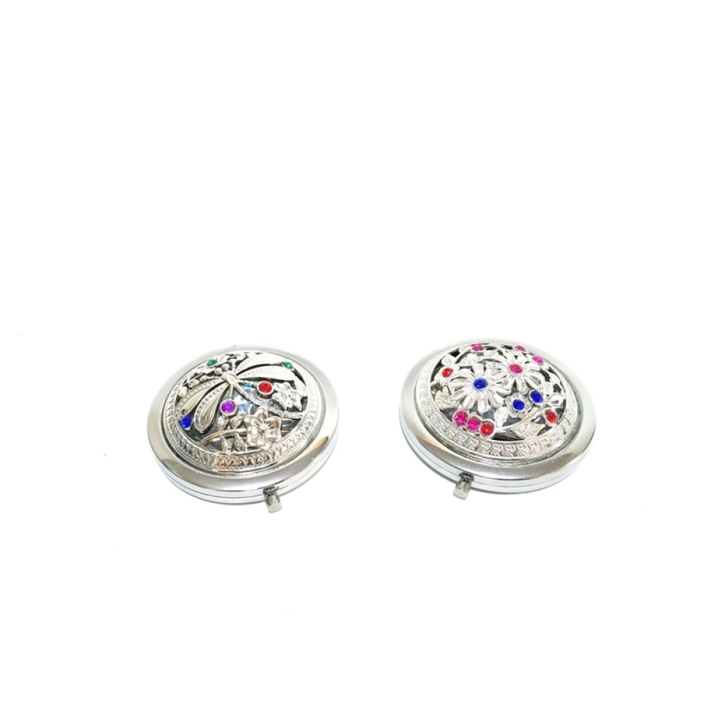 Toptan Küçük Renkli Taşlı Makyaj Aynası