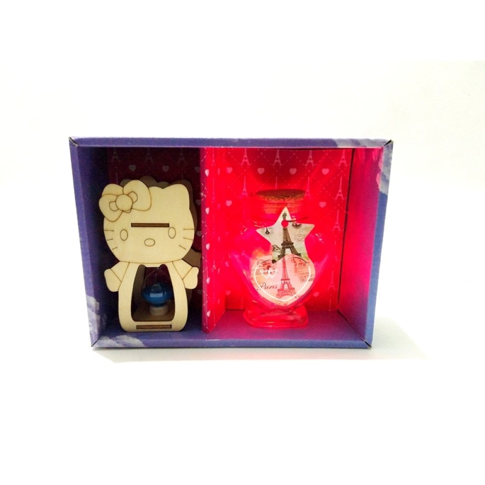 Toptan Kum Saatli Işıklı Dilek Şişesi