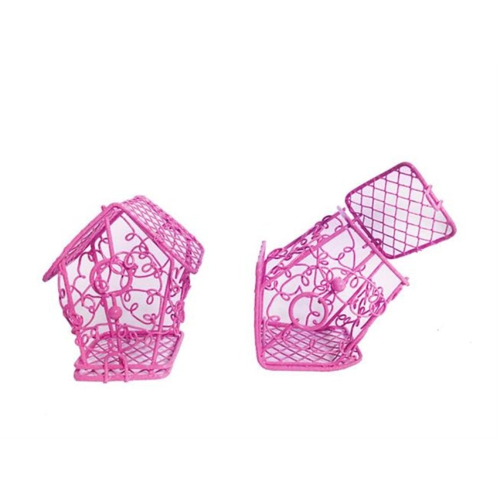 Toptan Kuş Yuvası Ev Modeli Tel Kafes Bebek Şekerleri