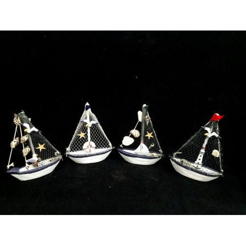 Toptan Martı ve Deniz Yıldızı Figürlü Yelkenli Tekne