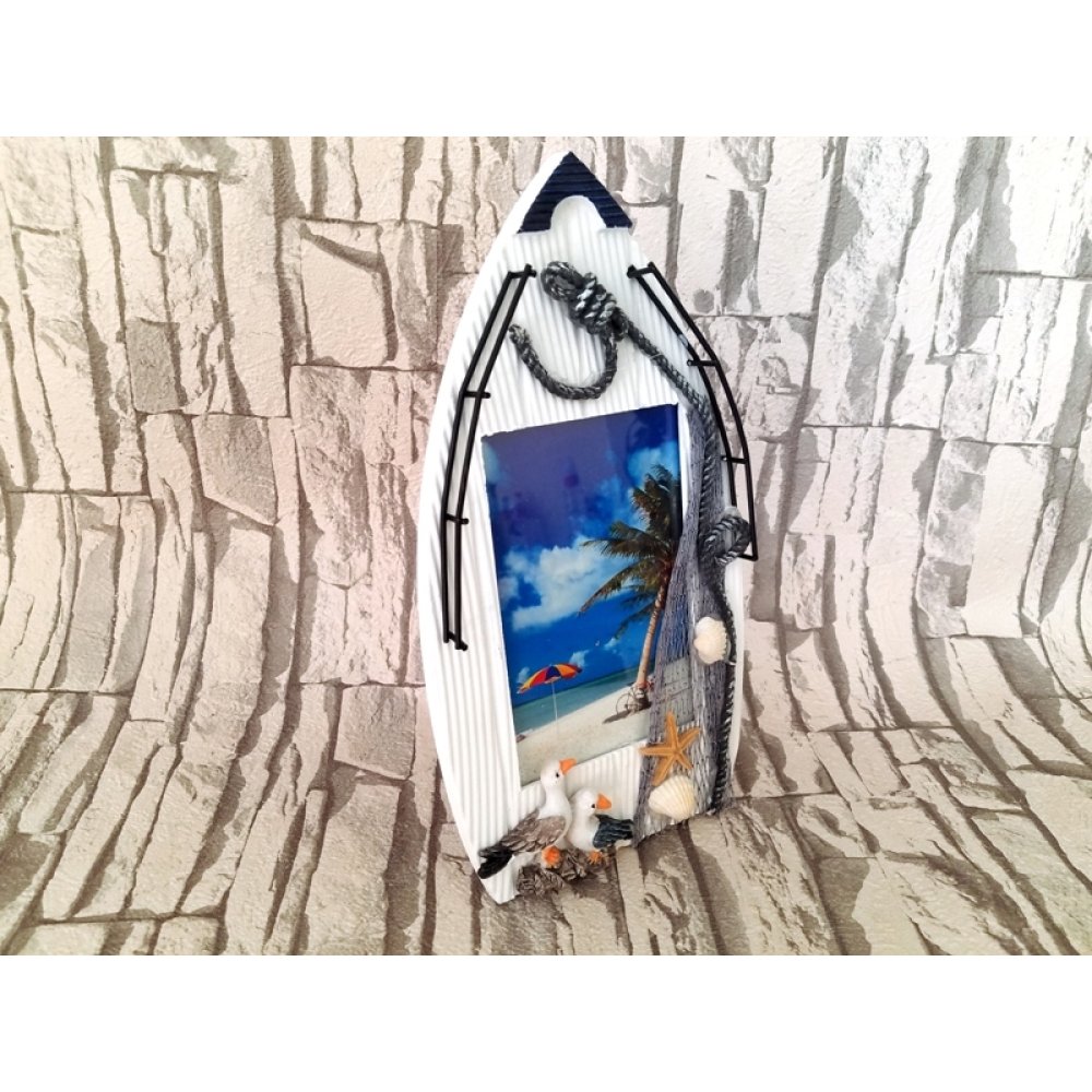 Toptan Metal Aksesuarlı Kayık Şeklinde Resim Çerçevesi