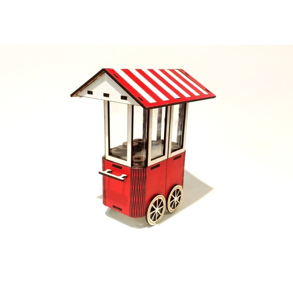 Toptan Minyatür Simit Arabası Ahşap Biblo