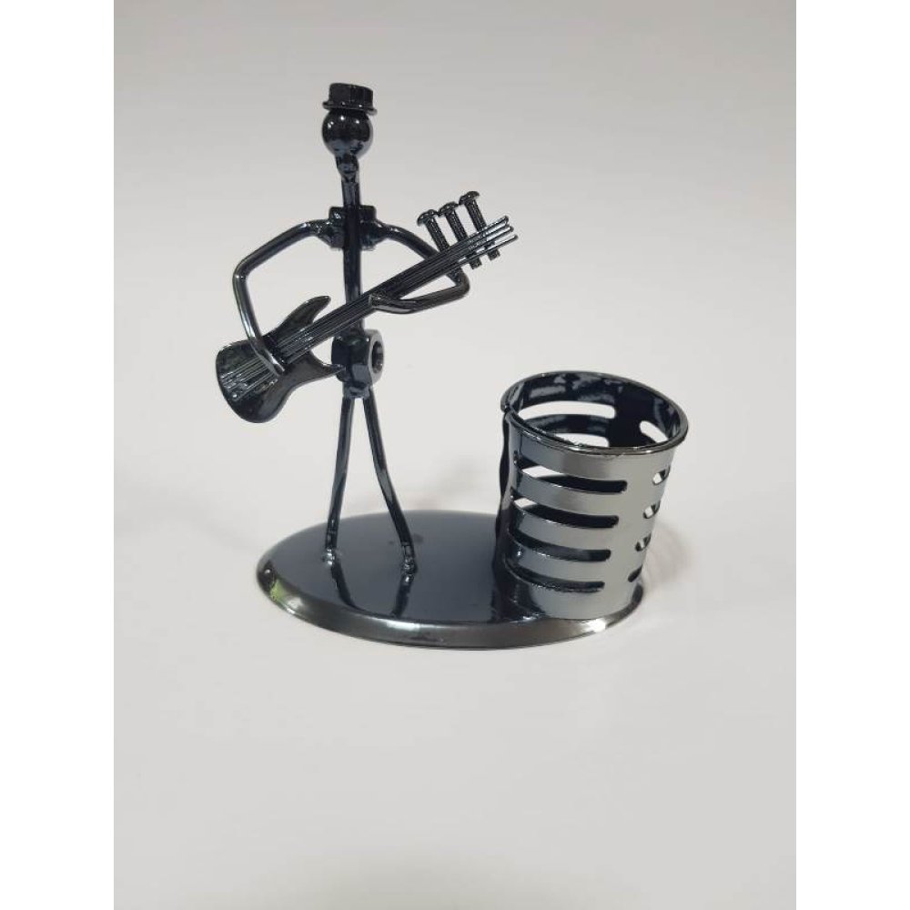 Toptan Müzik aleti Çalan Dekoratif Metal Kalemlik Biblo