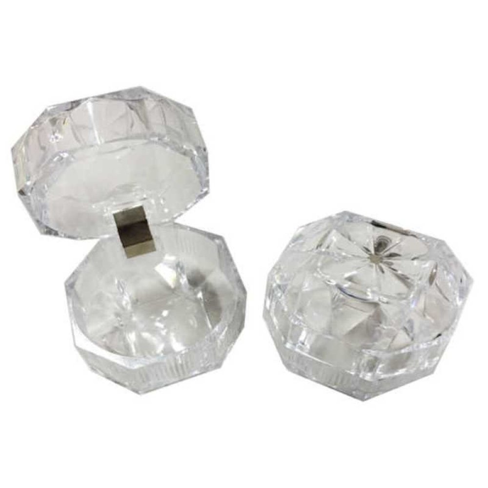 Toptan Nikah Şekeri Malzemesi Köşeli Akrilik Kutu 5x5 cm