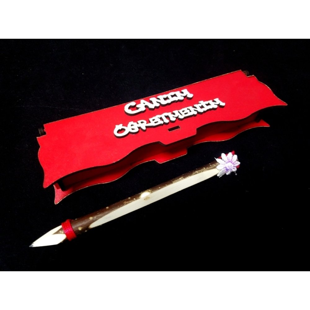 Toptan Öğretmenler Günü Hediyesi Kütük Kalemli Kalemlik