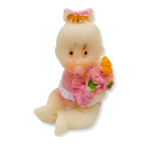 Toptan Orta Boy Çiçekli Bebek Şekeri Malzemesi Bebek Biblo