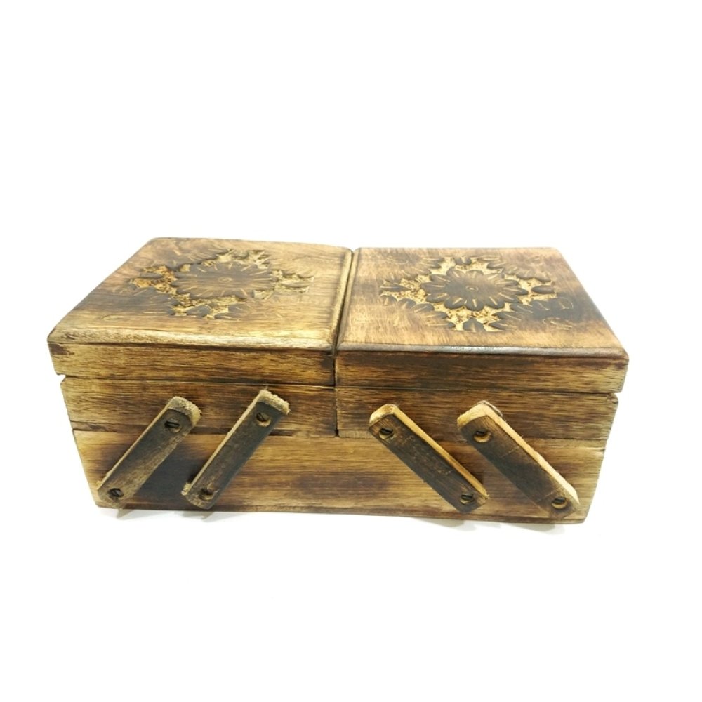 Toptan Otantik Hediyelik Eşya Ahşap Dikiş Kutusu