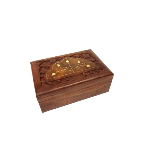 Toptan Oyma Ahşap Dikdörtgen Sandık