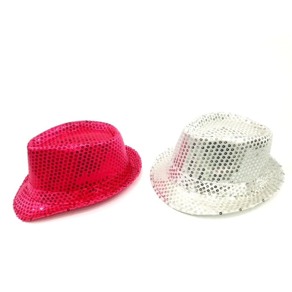 Toptan Parlak Pullu Fötr Şapka