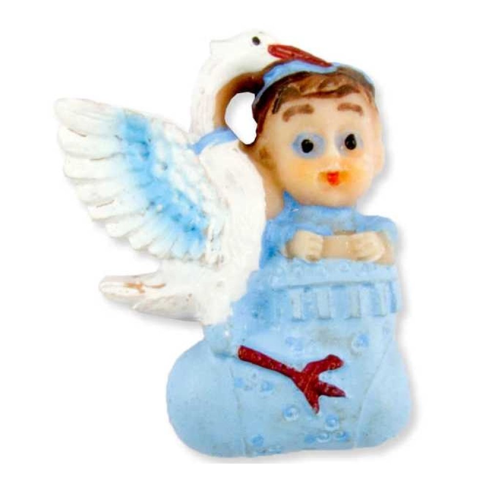 Toptan Patik İçinde Leylekli Magnet Bebek