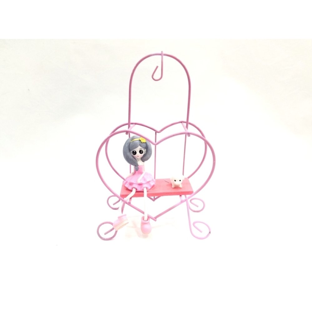 Toptan Pembe Takı Askısı Kız Biblo