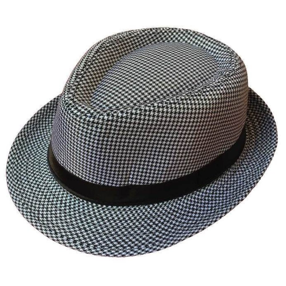 Toptan Piti Kareli Renkli Kumaş Fötr Erkek Şapkası