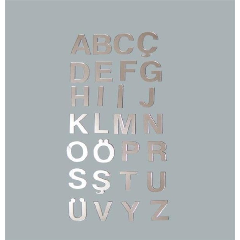 Toptan Pleksi Harf Şeklinde Ayna 25 Adet