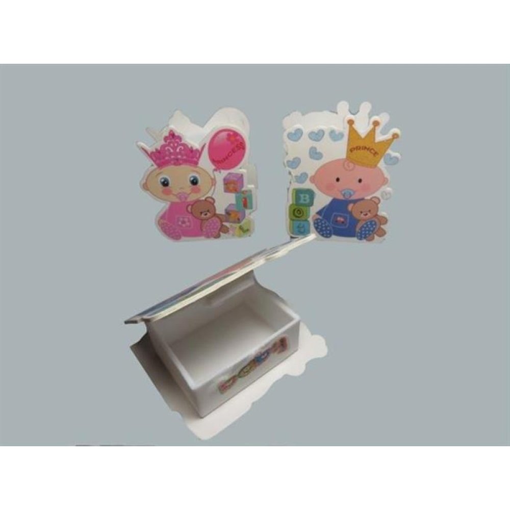 Toptan Prens Ve Prenses Plastik Bebek Şekeri Kutuları