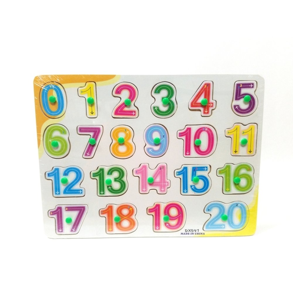 Toptan Rakamları Öğreten Ahşap Oyuncak Puzzle