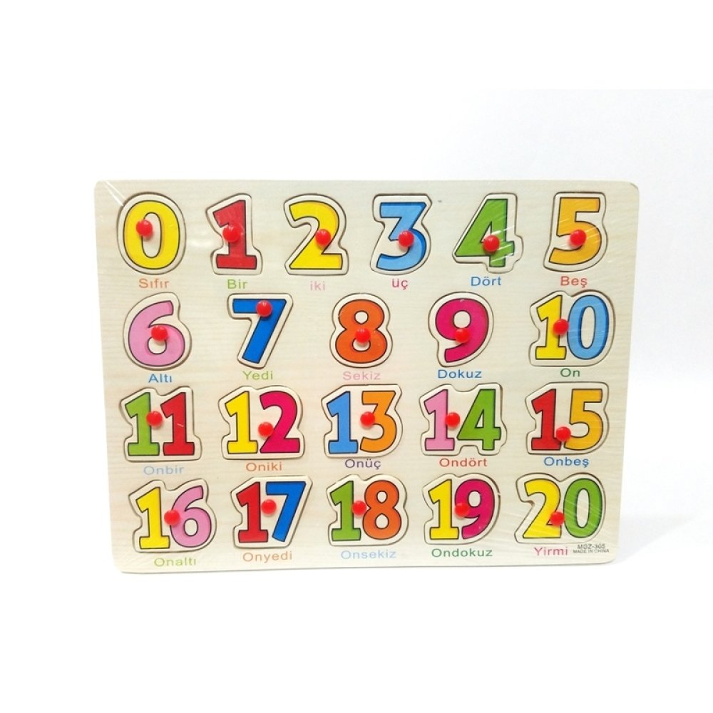 Toptan Rakamları Öğreten Ahşap Oyuncak Puzzle