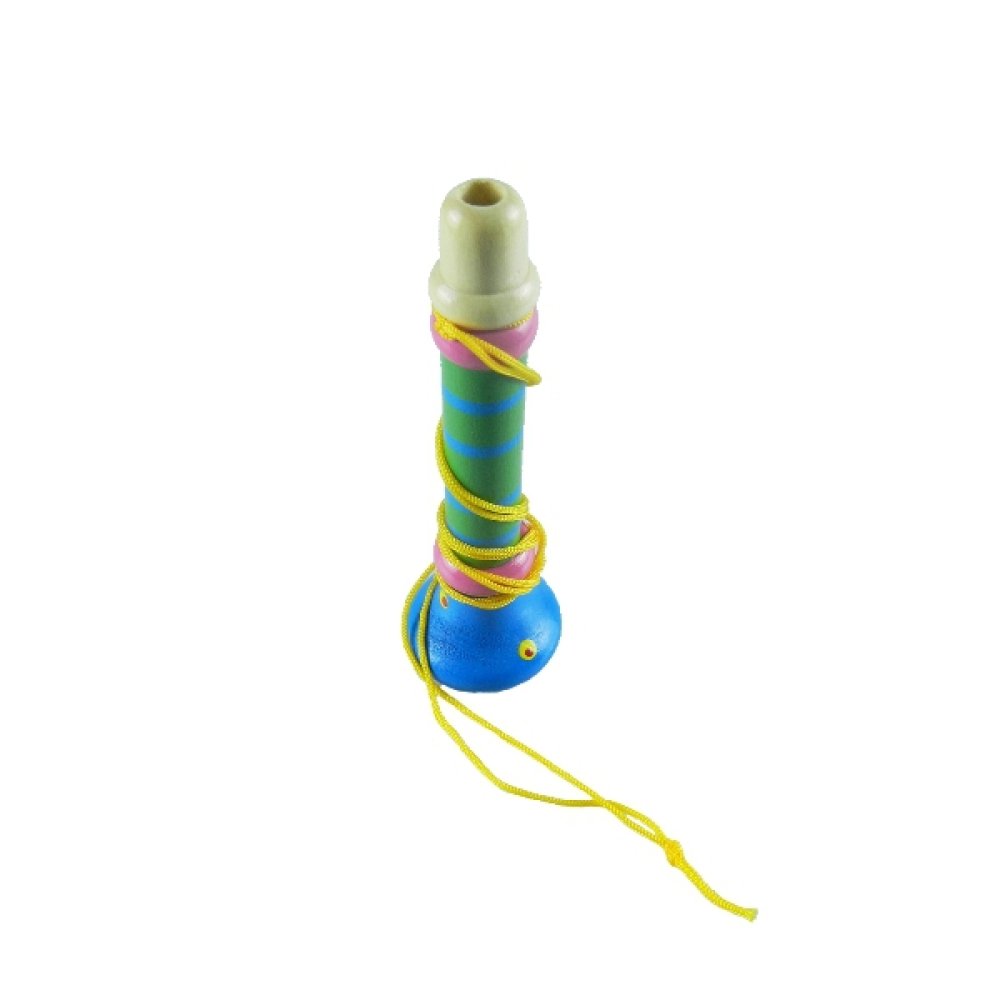 Toptan Renkli Ahşap Düdük Büyük Boy