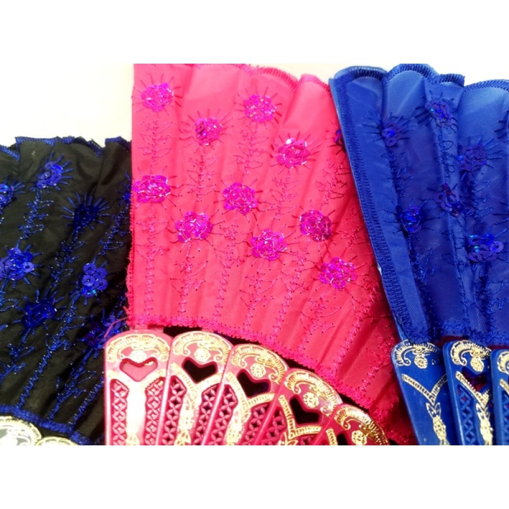 Toptan Renkli Pullu Yelpaze