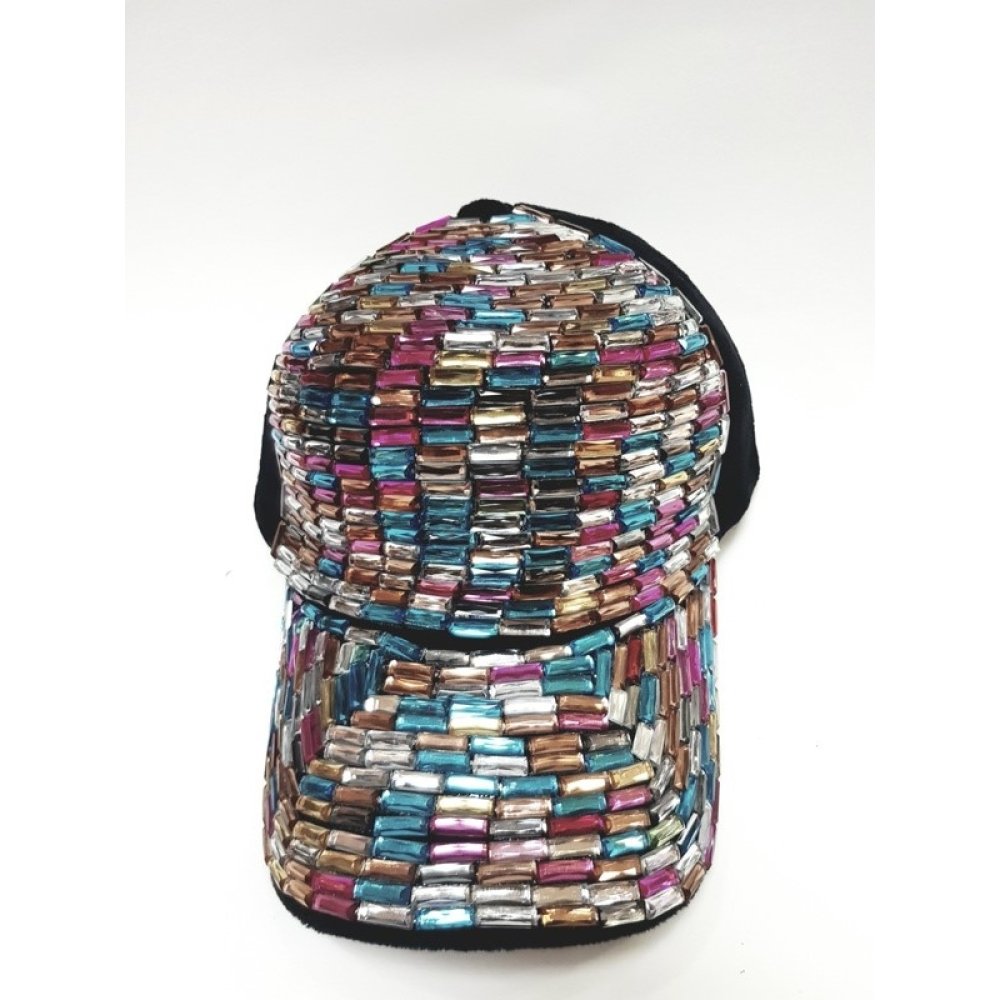 Toptan Renkli Taşlı Kaşe Şapka