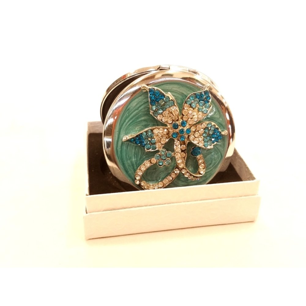 Toptan Renkli Taşlı Küçük Makyaj Aynası