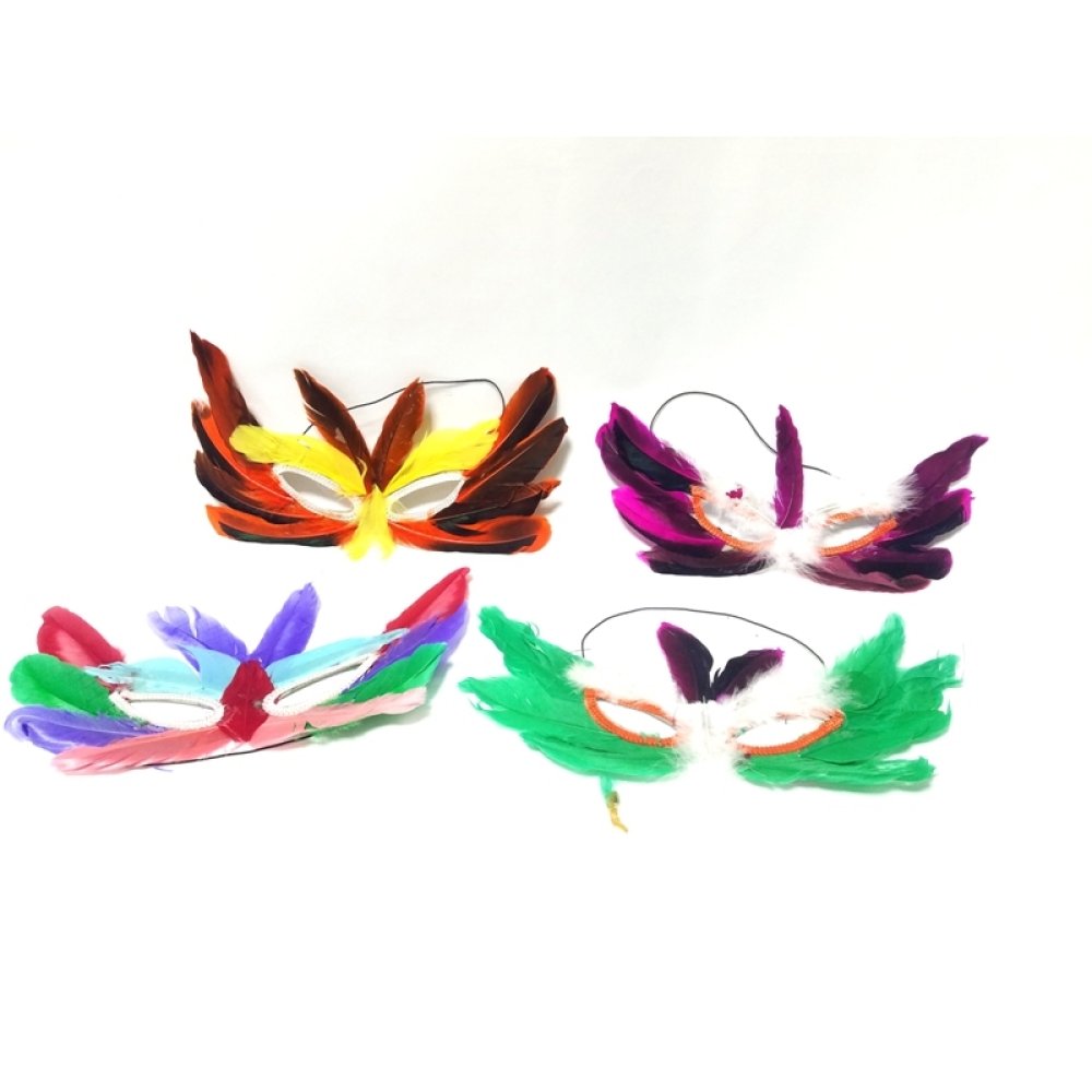 Toptan Renkli Tüylü Parti Maskeleri