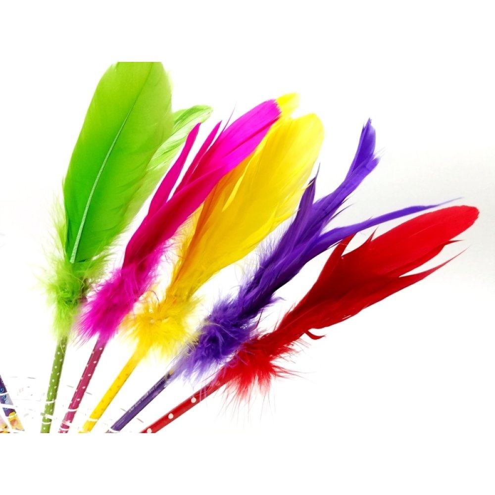 Toptan Renkli Tüylü Tükenmez Kalem