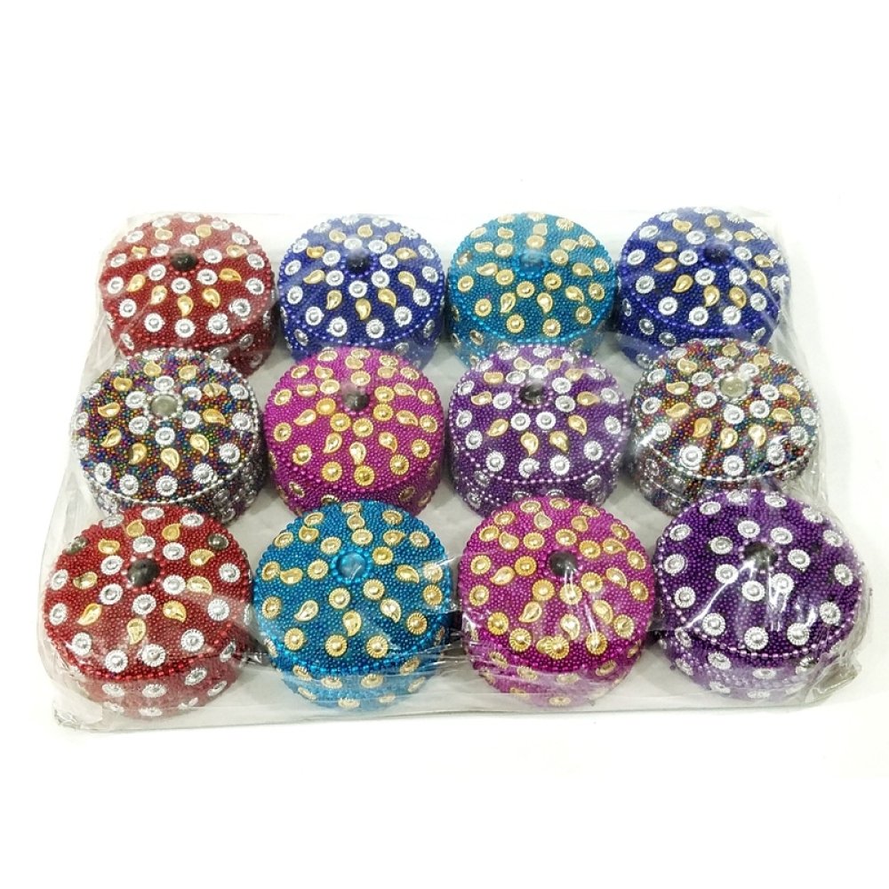 Toptan Renkli Yuvarlak Hint Kutusu Nikah Şekeri Malzemeleri no3