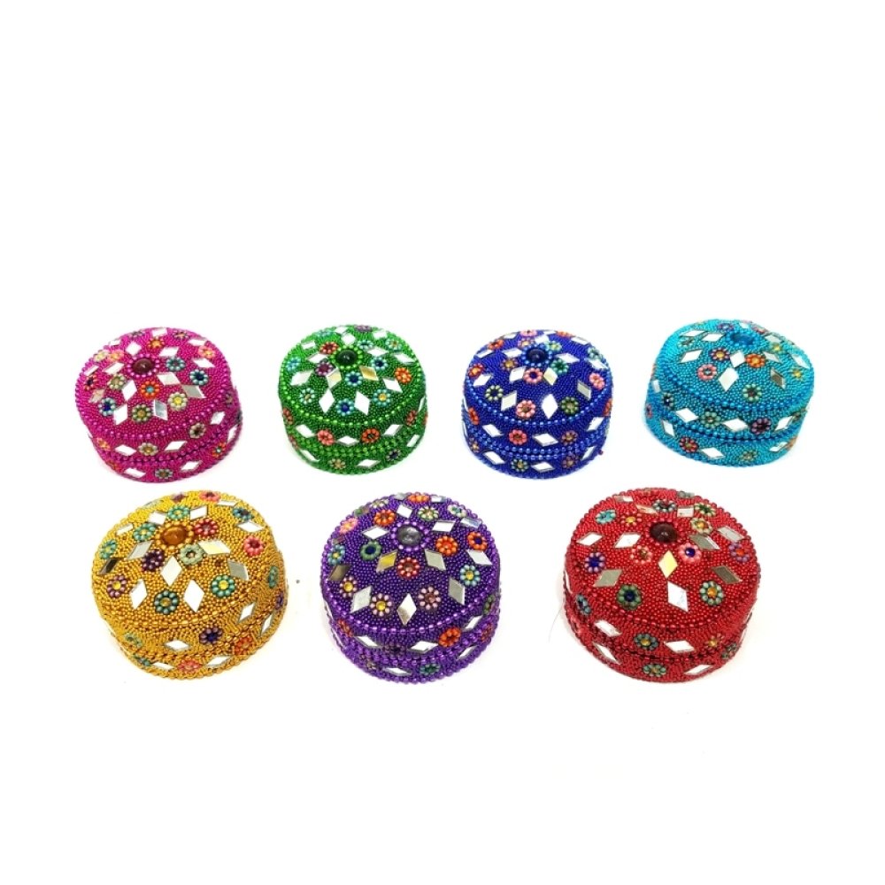 Toptan Renkli Yuvarlak Hint Kutusu Nikah Şekeri Malzemeleri no3