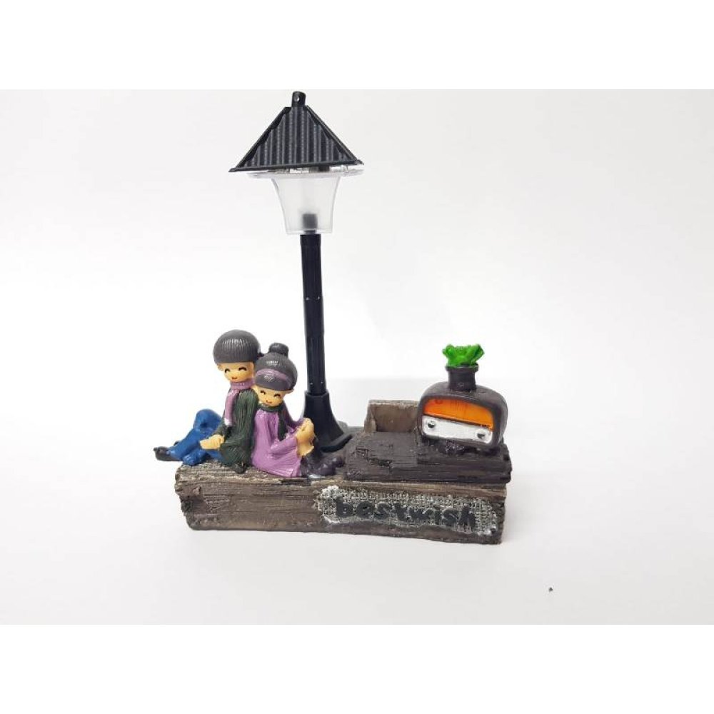 Toptan Romantik Aşıklar Masa Üstü Biblo Lamba