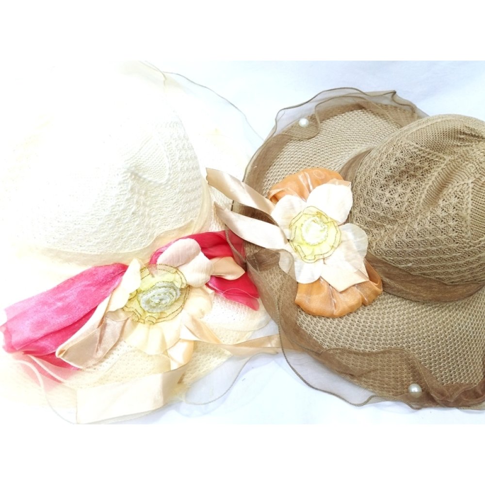 Toptan Saten Kurdela Aksesuarlı Yazlık Bayan Şapka Çeşitleri