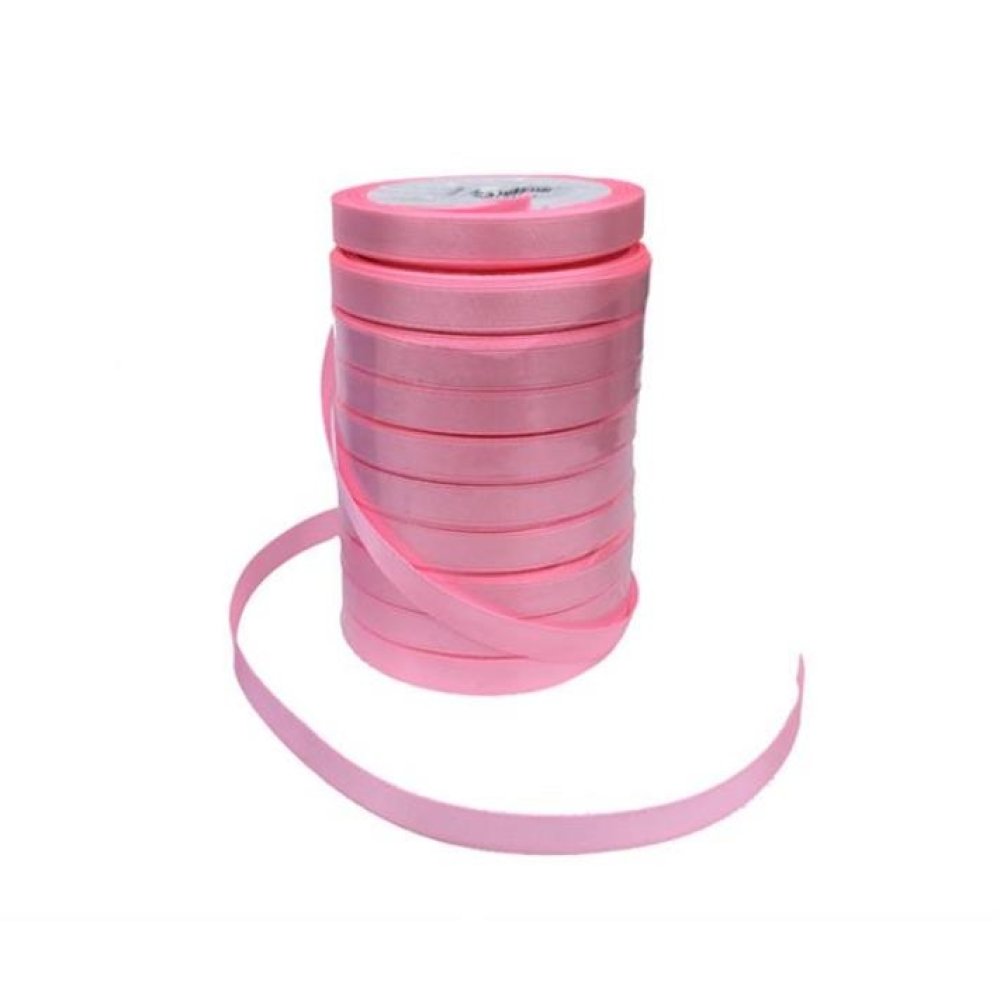 Toptan Saten Pembe Mavi Kurdele 1 cm
