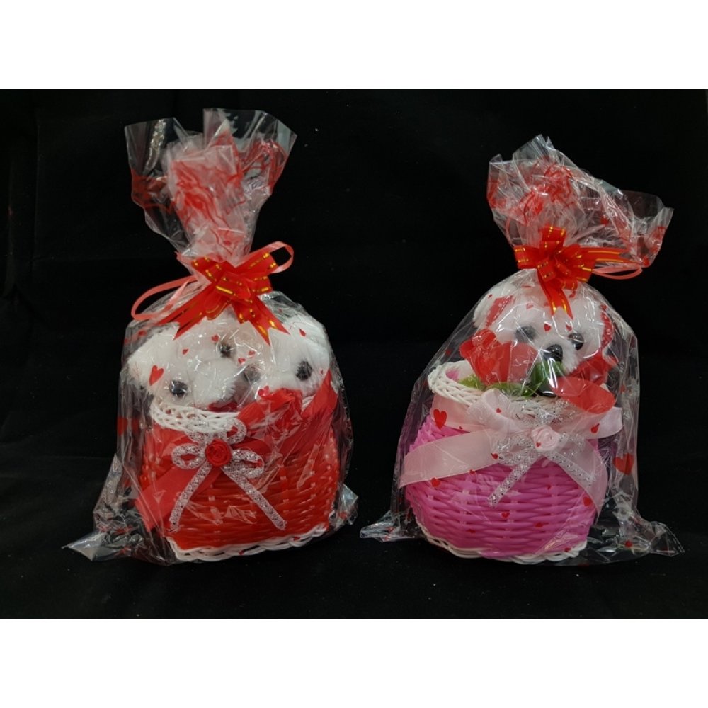 Toptan Sepet İçinde Peluş Ayı