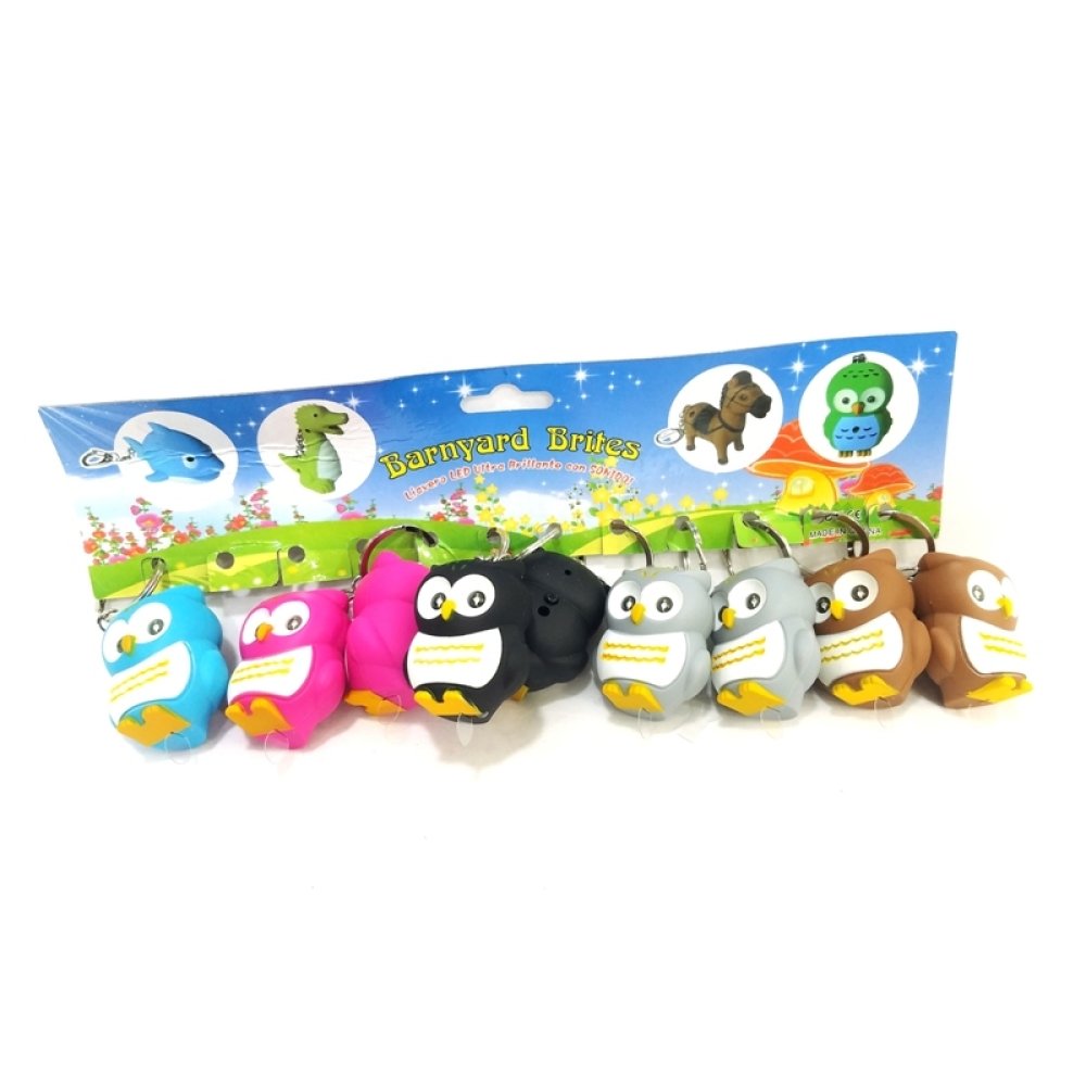 Toptan Sesli Işıklı Baykuş Anahtarlık