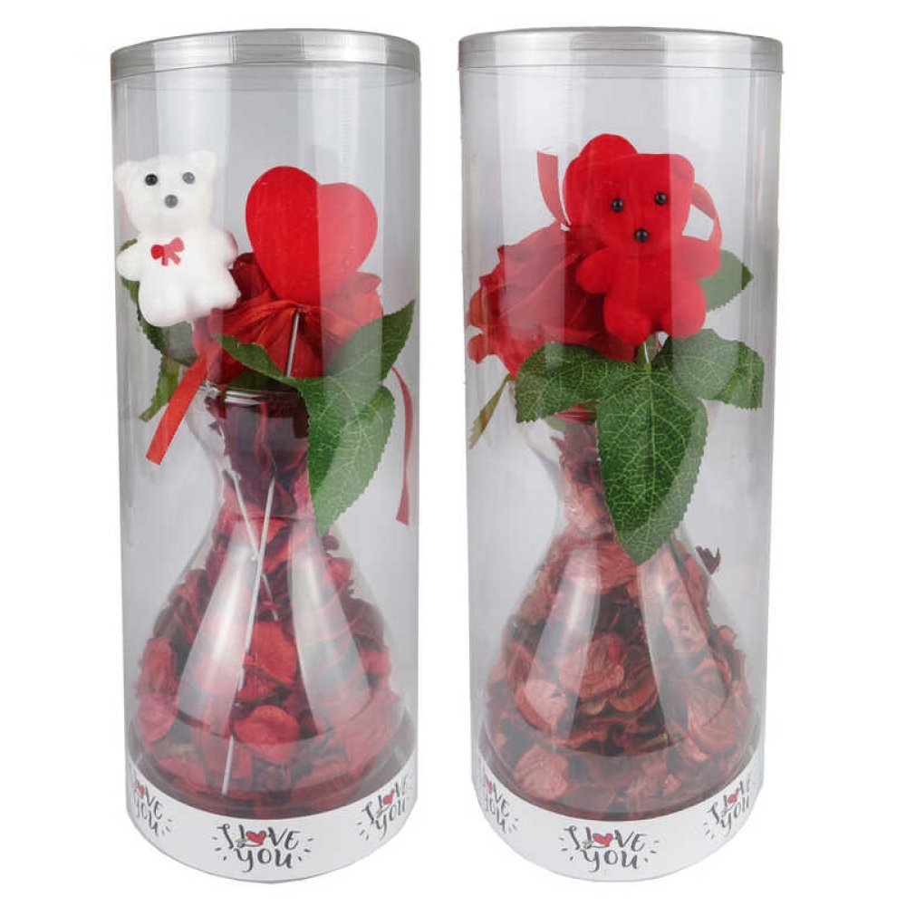 Toptan Sevgililer Günü Hediyesi Ayılı Vazo