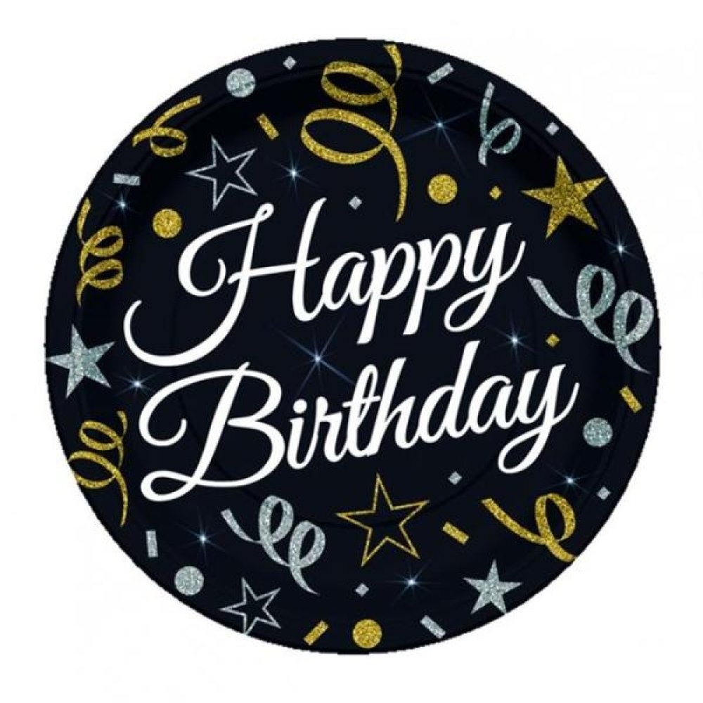 Toptan Siyah Renk Doğum Günü Pasta Tabağı