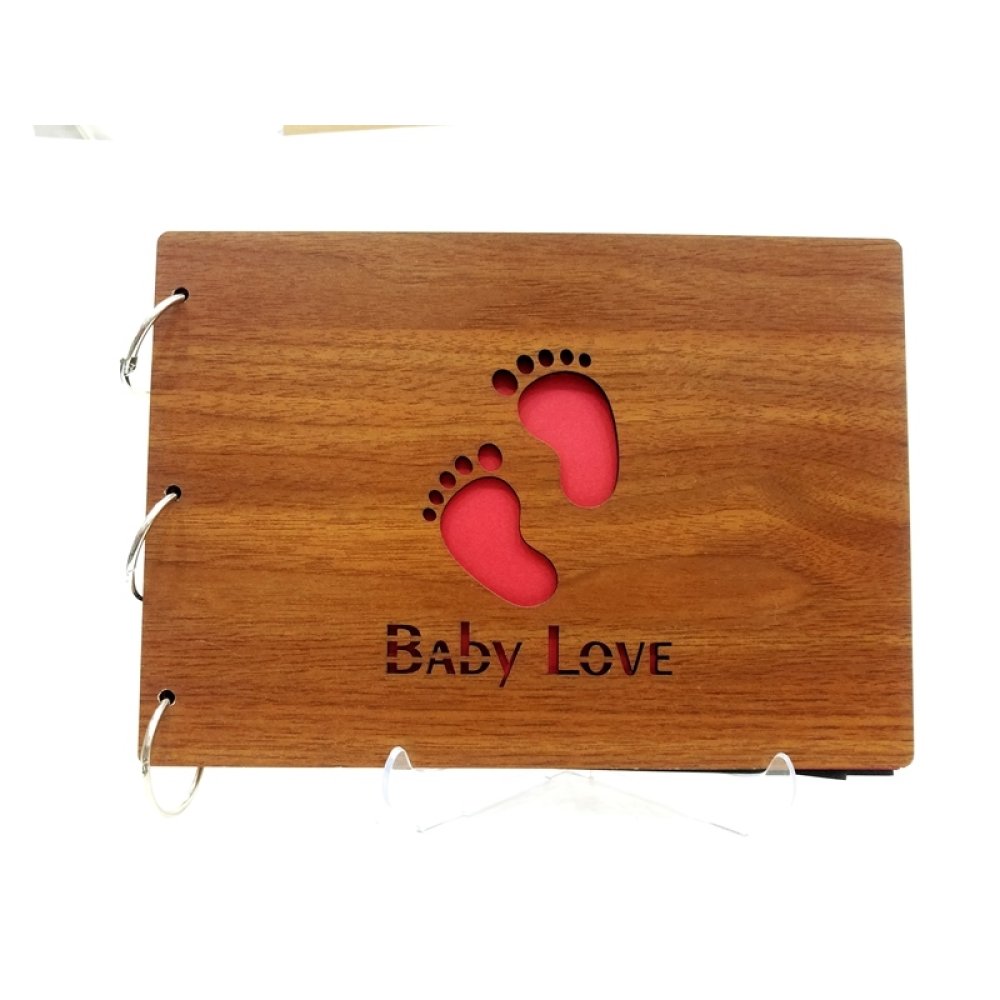 Toptan Sonsuz Aşk Yazılı Ahşap Fotoğraf Albümü