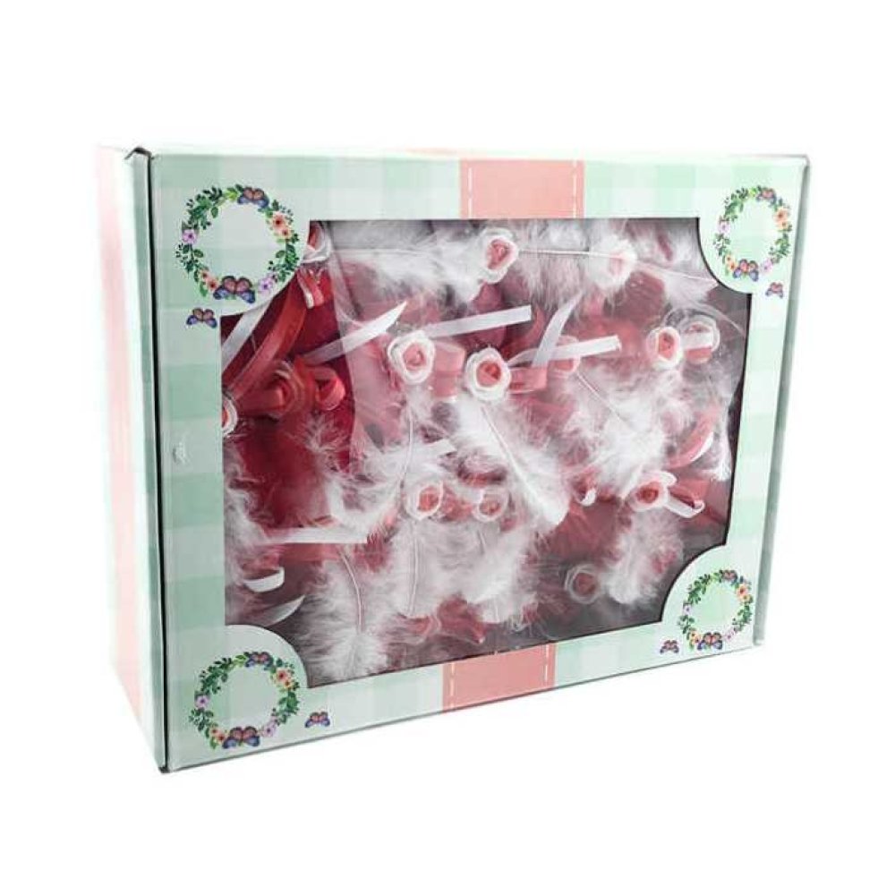 Toptan Süslenmiş İçi Kınalı Flok Çilek Kutu