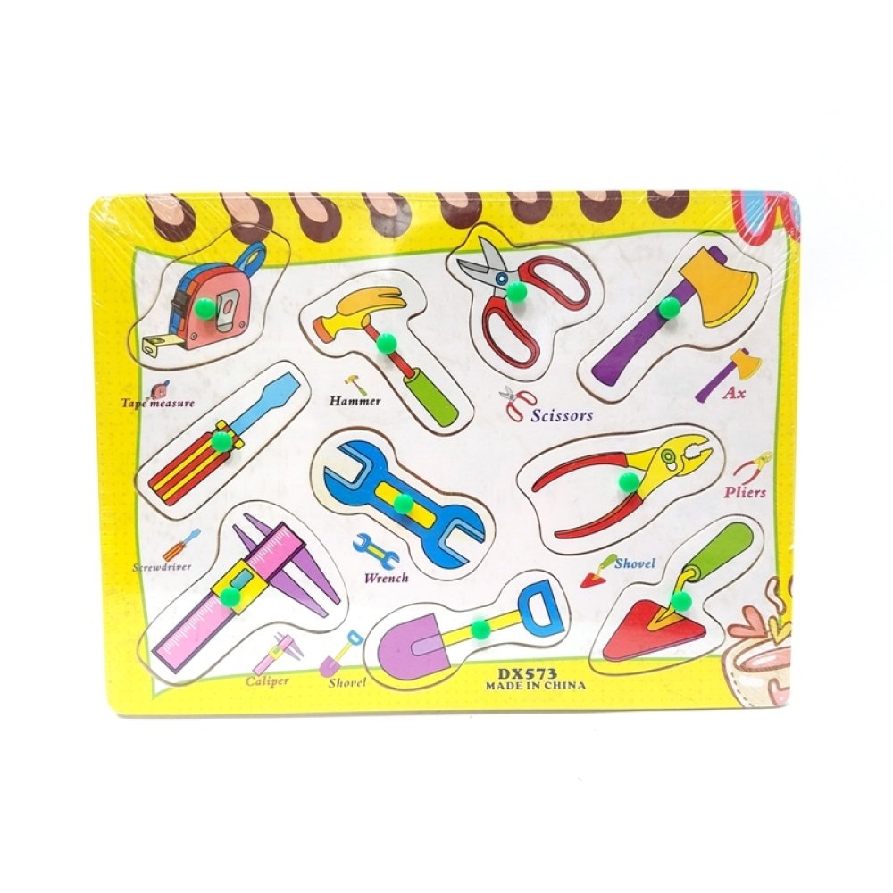 Toptan Tamir Aletleri Öğretici Tutmalı Ahşap Puzzle