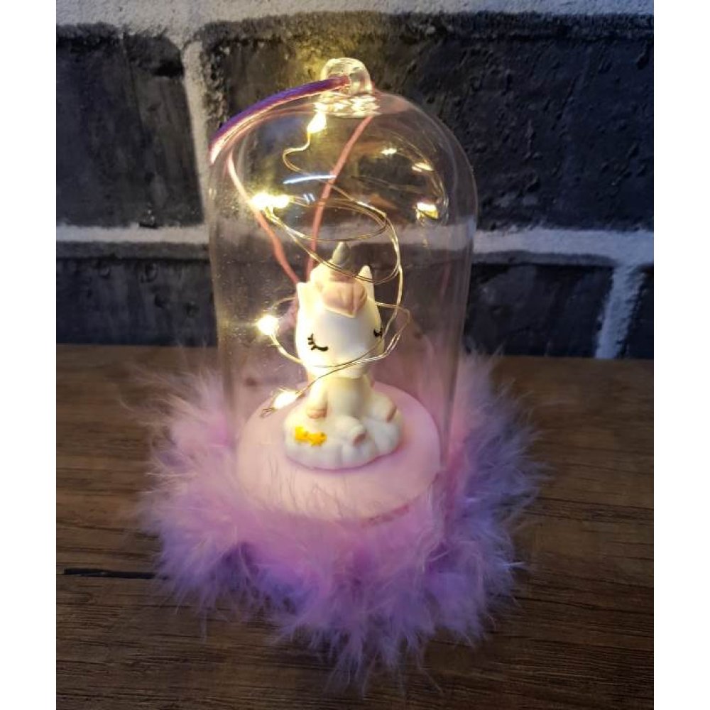 Toptan Tüylü Unicorn Masa Lambası