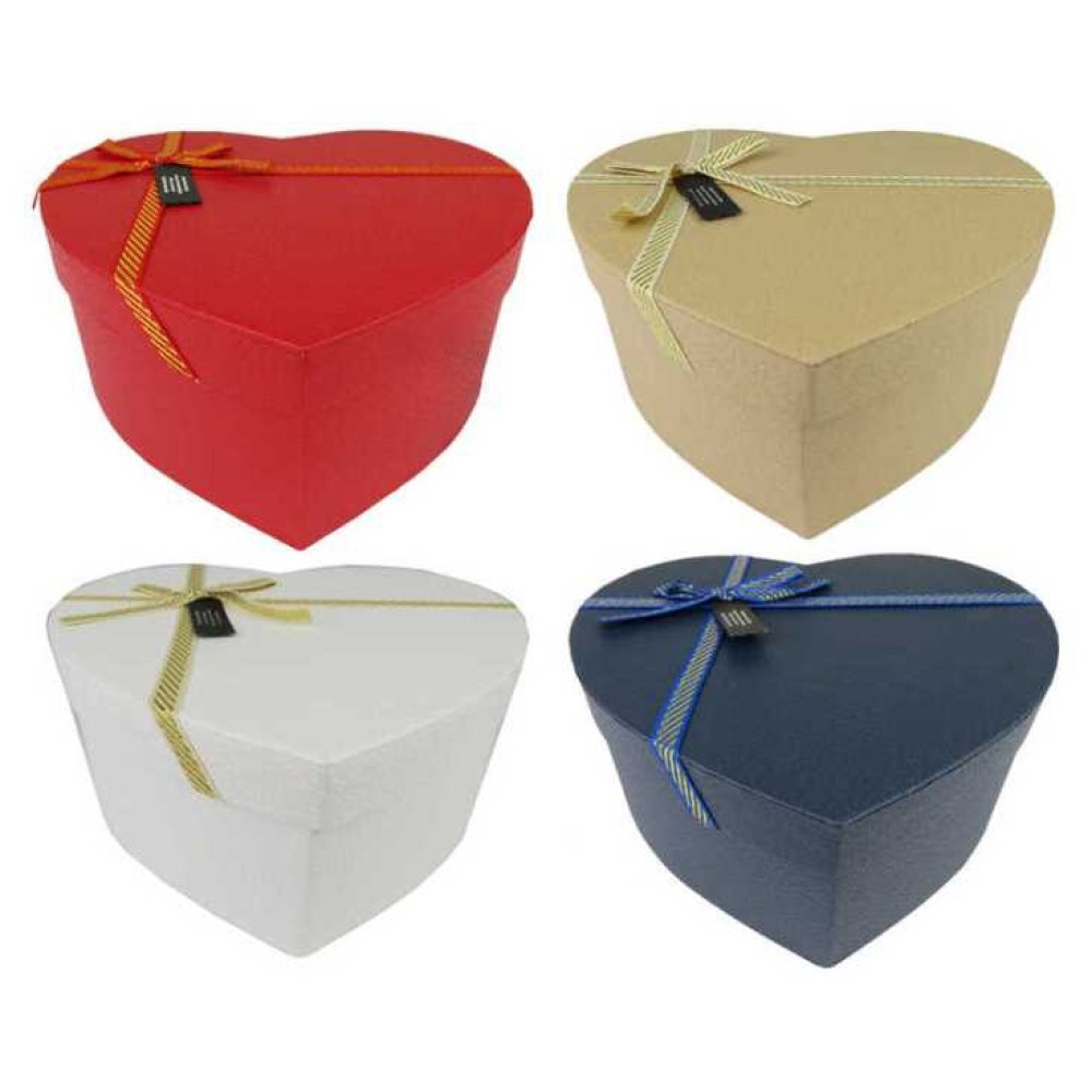 Toptan Üçlü Kalp Hediye Kutusu