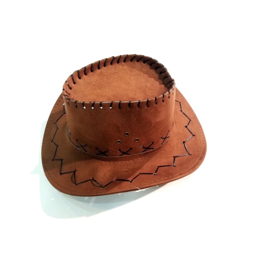 Toptan Ucuz İpli Süet Kovboy Şapkası Küçük Boy