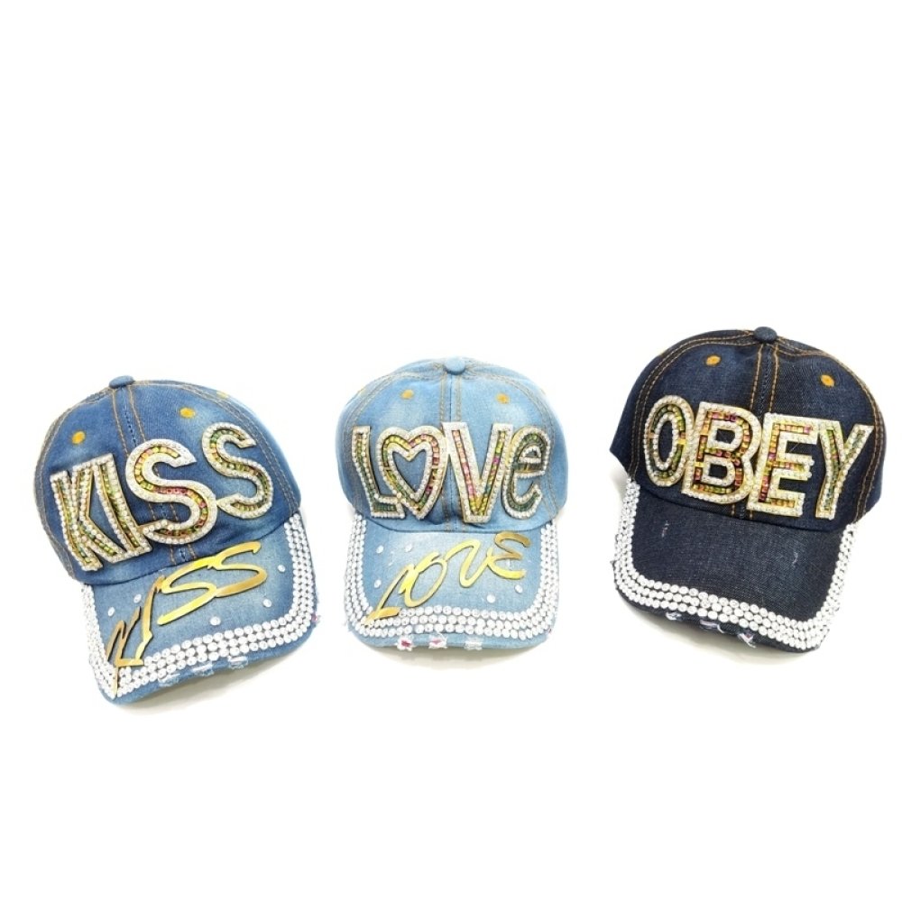 Toptan Ucuz Taşlı Kot Şapka