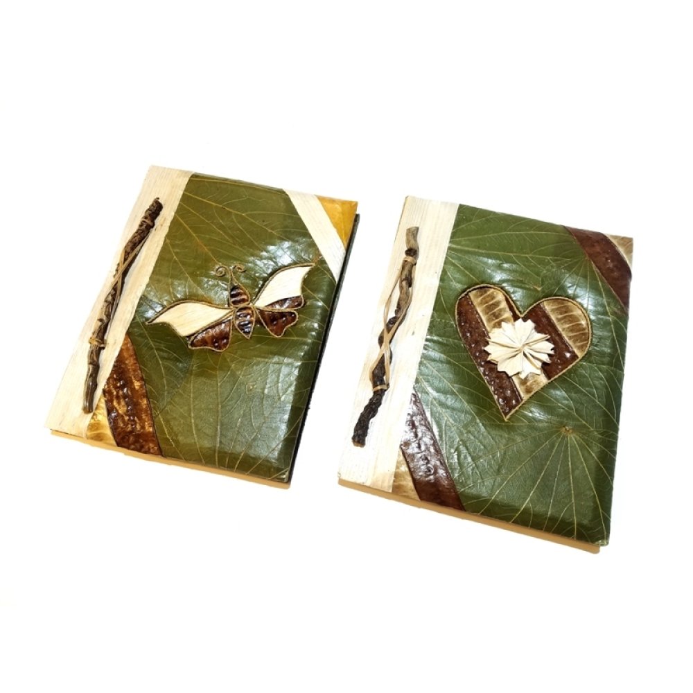 Toptan Yaprak Kapaklı Papirüs Defter 22x18 cm