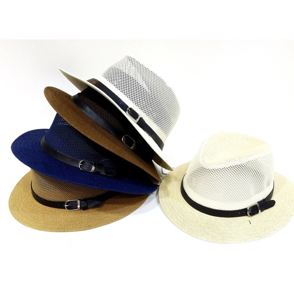 Toptan Yazlık Erkek Kovboy Fileli Panoma Şapka Çeşitleri 3J