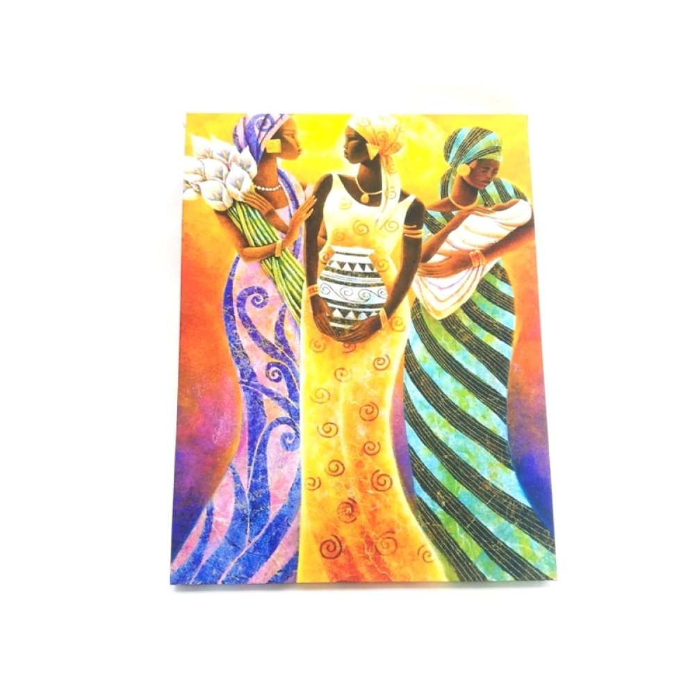 Toptan Zenci Kadın Kanvas Tablo Işıklı 30x40 cm