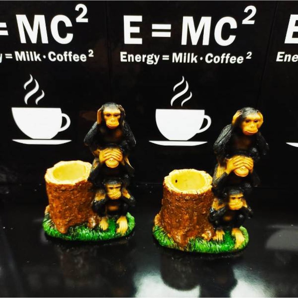 Üç Maymun Dekoratif Kalemlik