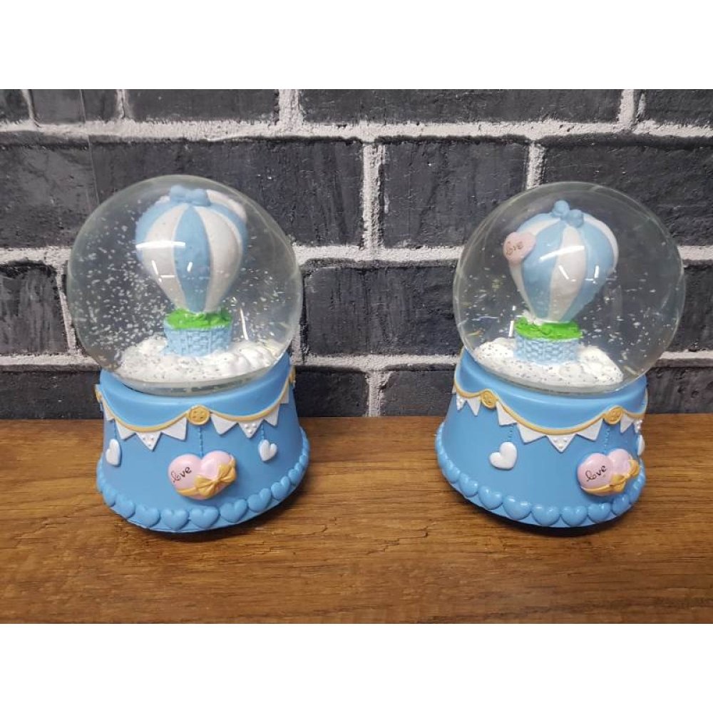 Uçan Balon Kar Püskürten Işıklı Müzikli Kar Küresi